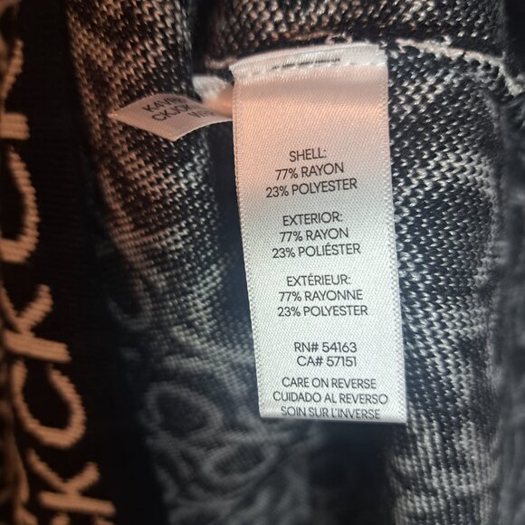 Calvin Klein Women's All Over Logo Black & White Knit Skirt K4VR8771‎ NWT Size L - Picture 6 of 6